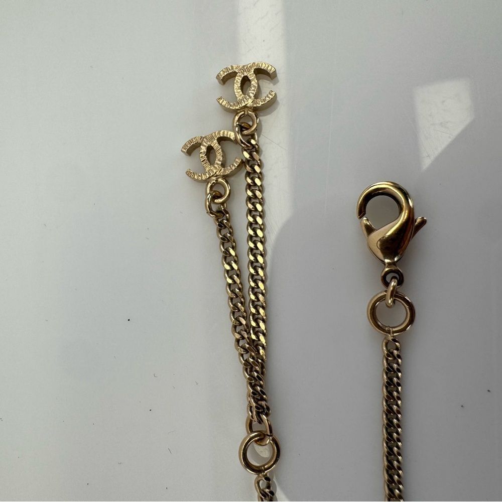 CHANEL Large Rhinestone Paved Gold and Silver Crystal Pendant Necklace - Picture 12 of 16